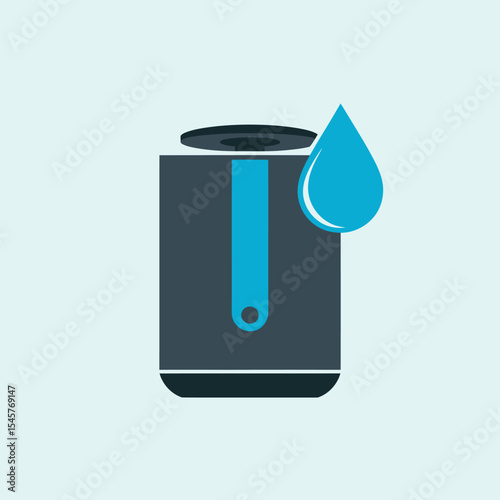 Blue Water Drop Falling on Dark Gray Device blue drop