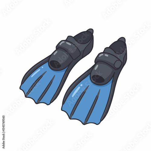 diving fins or flappers illustration hand drawn isolated vector
