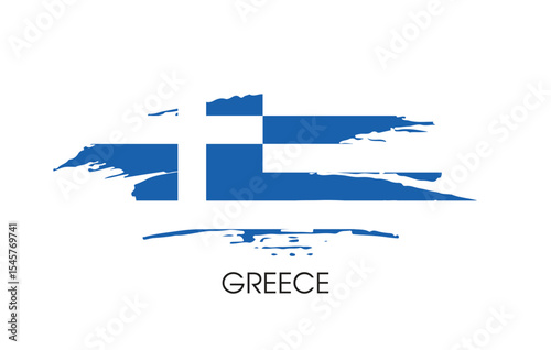 Greece Brush flag banner background Vector illustration design independence day Vector banner Posters illustration on white background