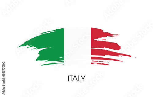 Italy Brush flag banner background Vector illustration design independence day Vector banner Posters illustration on white background