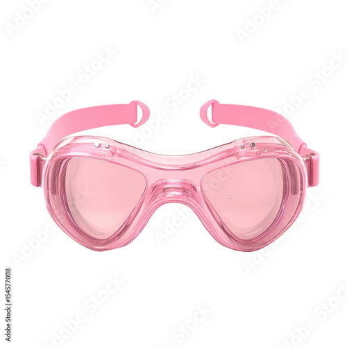 Pink Swimming Goggles for Kids Water Sport Fun isolated on a transparent background