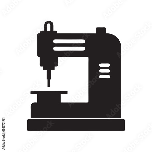 CNC machine isolated on white background