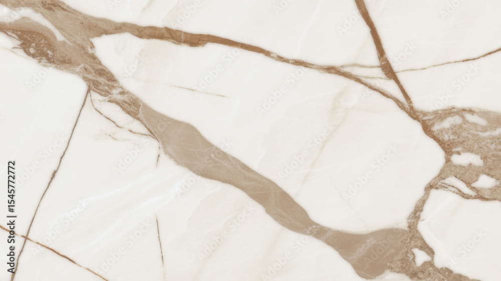 Fototapeta premium Beige and White Marble Texture Brown Veining image