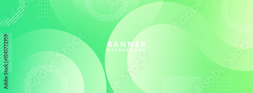 Modern banner background,green gradations circle shape memphis,colorful,vector eps 10