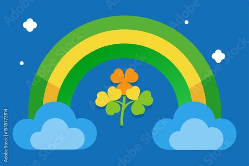 Rainbow and Shamrock A Celebration of Irish Heritage and Luck