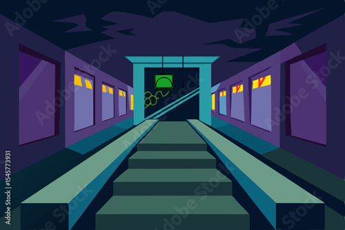 Mysterious Underground Passage Exploring the Dark Depths of a Hidden Staircase