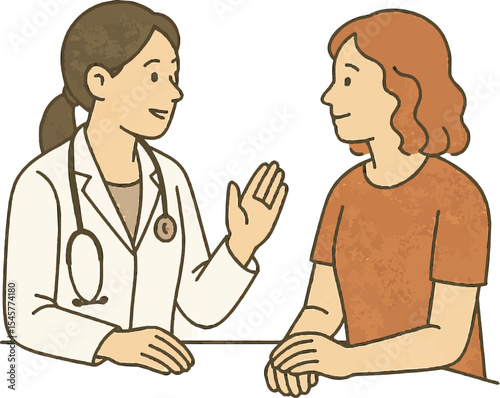 Create a kinds of deferent doctor and patient vector art with white background.