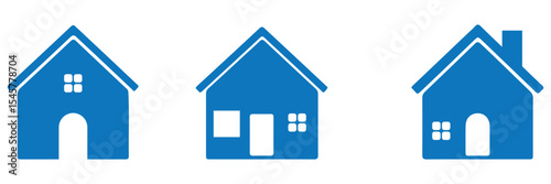 Home button icons set. Home page icon. 