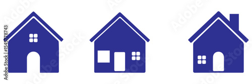 Home button icons set. Home page icon. 