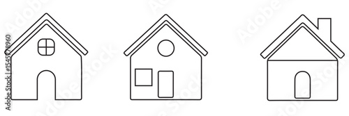 Home button icons set. Home page icon. 