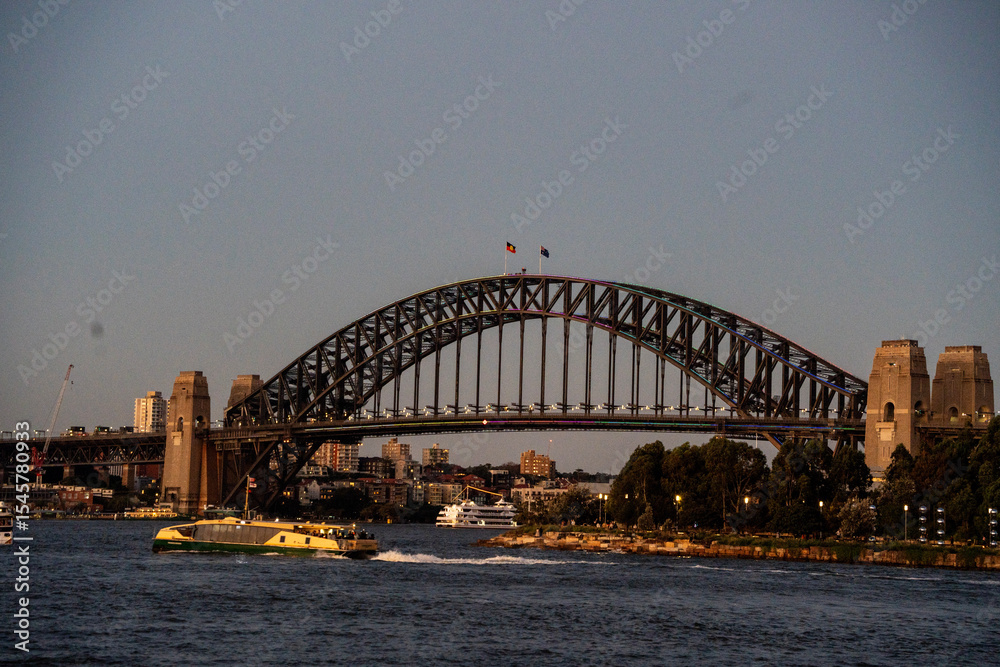 Naklejka premium sydney harbour bridge, sdyney opera house, Australia