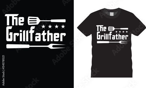The Grillfather graphic vector t-shirt design.