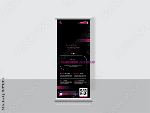 Corporate rollup standee banner template design for your business, company seminar or program