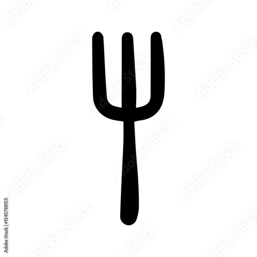 Fork doodle vector icon