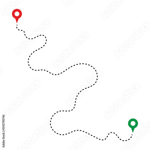 Map and location symbols. Geolocation map distance path. Location icon. Location pin place marker. Pinpoint, map search, route, navigator vector illustration in eps 10.