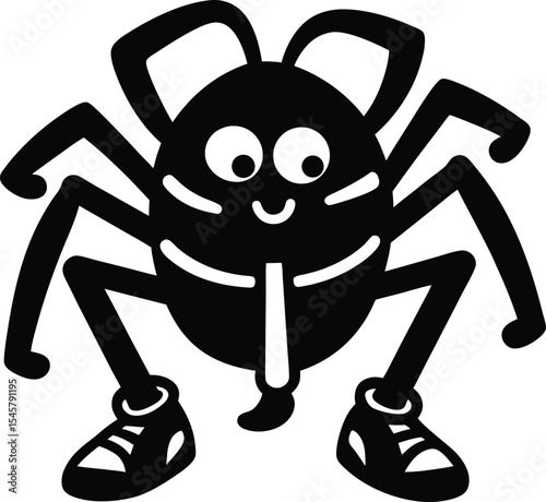 Cartoon Robot Spider Vector
