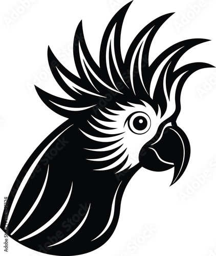 Cockatoo Parrot Head Vector
