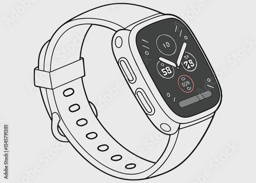 Smartwatch with fitness tracker band