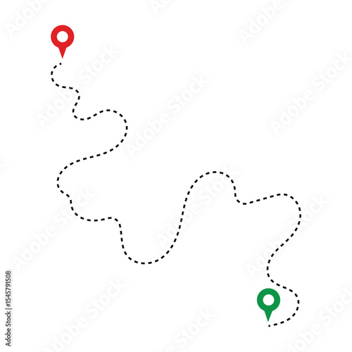 Map and location symbols. Geolocation map distance path. Location icon. Location pin place marker. Pinpoint, map search, route, navigator vector illustration in eps 10.
