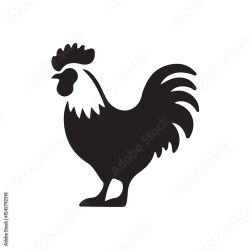 Domestic Hen Illustration – Farm Animal Icon