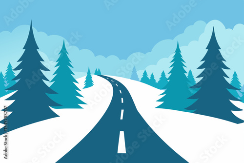 Winter Wonderland Road Trip Scenic Snowy Highway Adventure