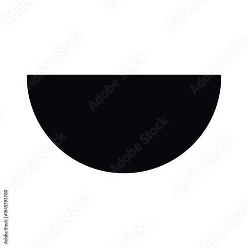 semicircle geometric shapes icon