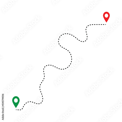 Map and location symbols. Geolocation map distance path. Location icon. Location pin place marker. Pinpoint, map search, route, navigator vector illustration in eps 10.