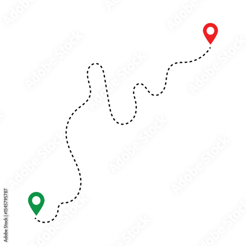 Map and location symbols. Geolocation map distance path. Location icon. Location pin place marker. Pinpoint, map search, route, navigator vector illustration in eps 10.
