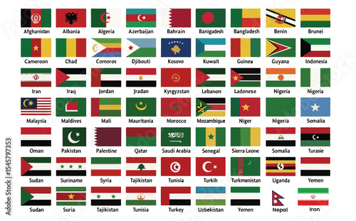 Collection of National Flags,Diverse National Flags Set for Creative Projects