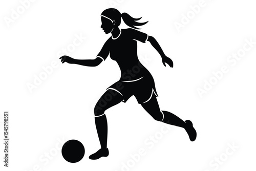 girl playing soccer