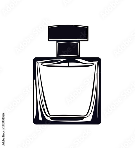 Elegant perfume bottle design in minimalist style.