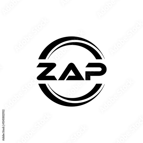 ZAP letter logo design with white background in illustrator, vector logo modern alphabet font overlap style. calligraphy designs for logo, Poster, Invitation, etc.