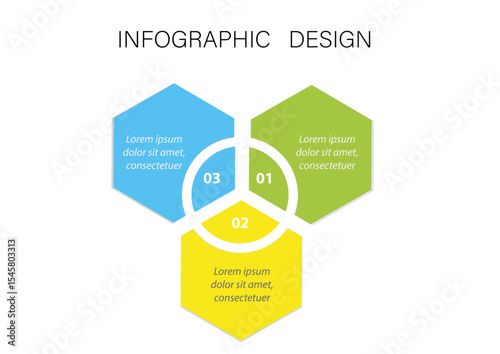Vector banner infographic template with 3 step process suitable for business information and web presentation