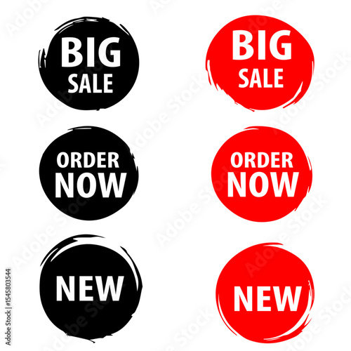 vector set of sale stickers
