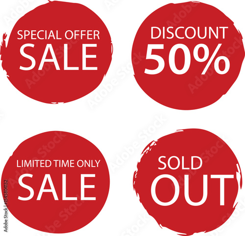 set of discount labels
