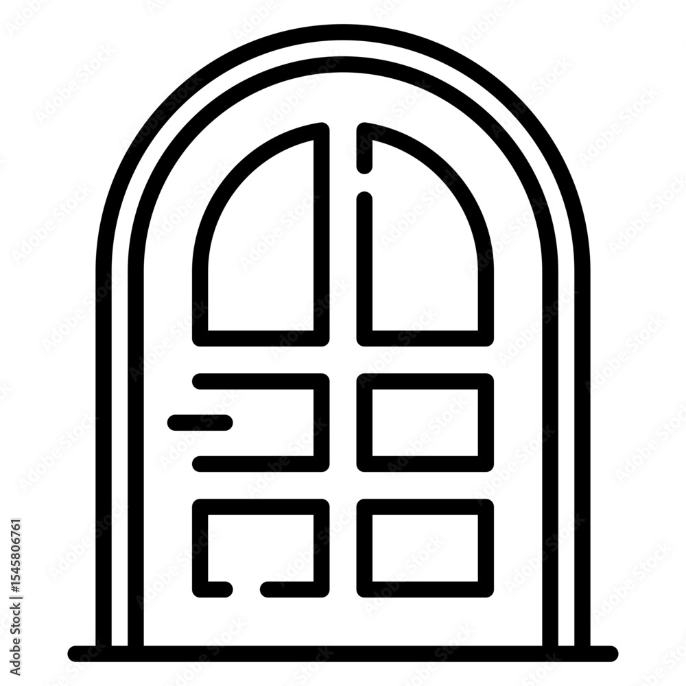 Obraz premium Door line icon