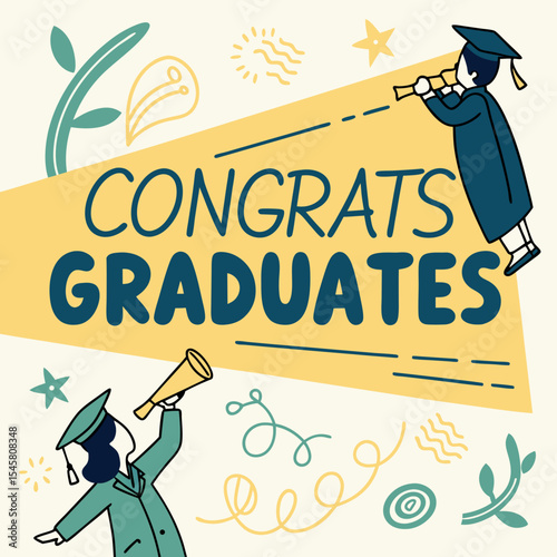 The tassel was worth the hassle. Greeting lettering sign with academic hat. Congratulating vector banner for graduation party, congratulation ceremony, card. University, school, academy grads symbol