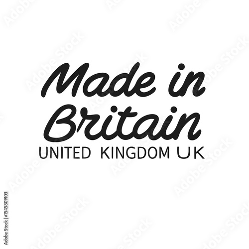 Made in UK labeling. label made in Great Britain product emblem. United Kingdom product emblem.