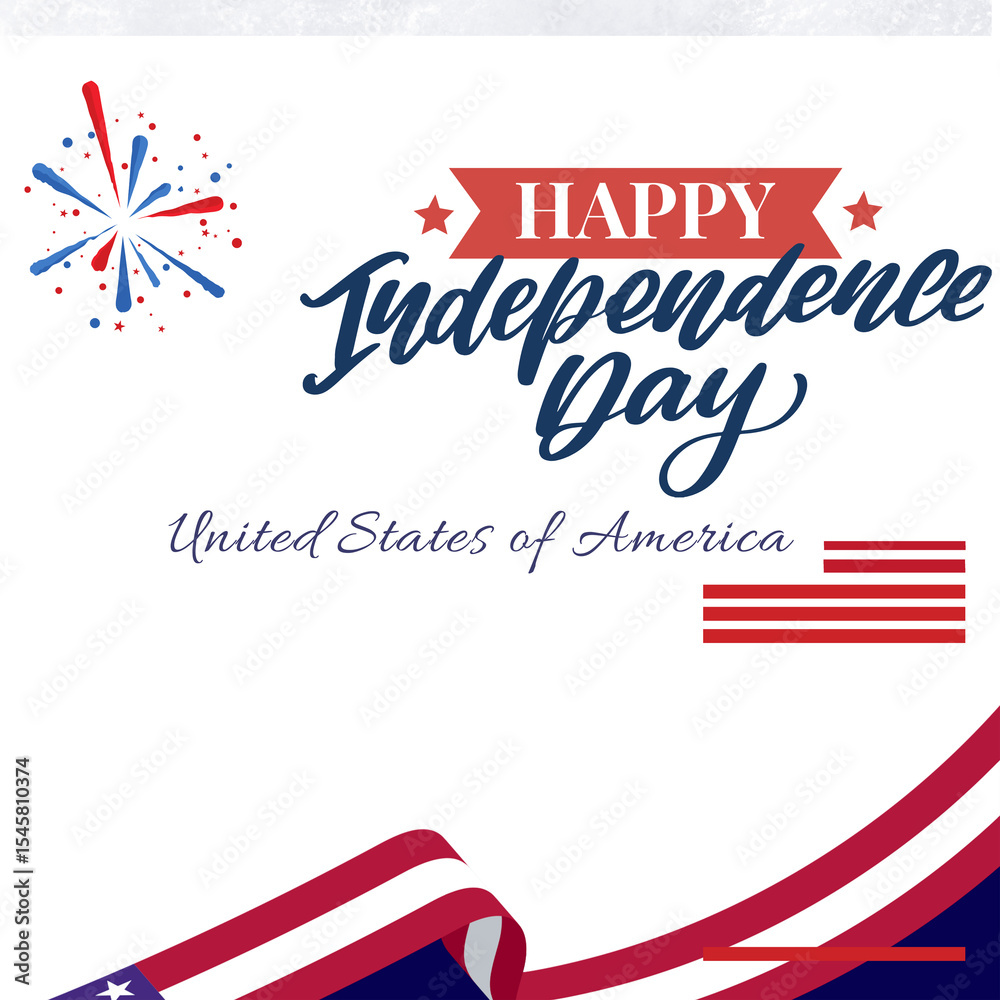Obraz premium American national day celebration 2025