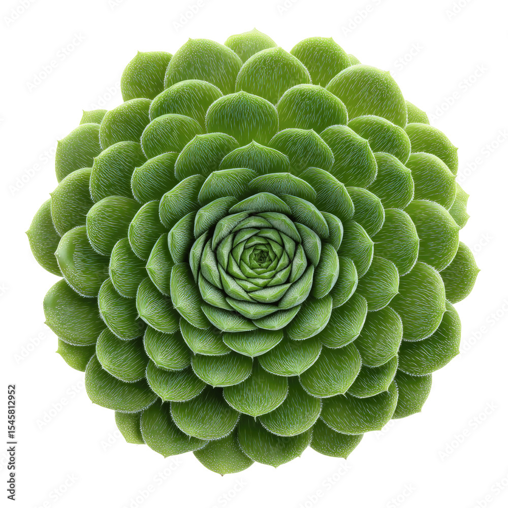 Obraz premium Close-up of a Succulent Plant, Green Rosette,
