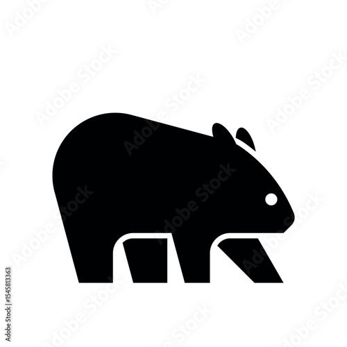 Wombat Logo. Icon design. Template elements
