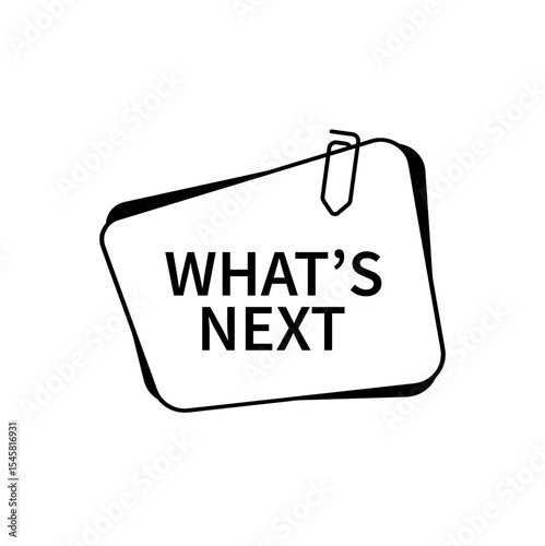 What's next sign on white background	