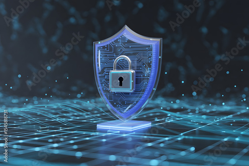 Cyber ​​security and data protection, internet network security, protect business and financial transaction data from cyber attack, user private data security encryption