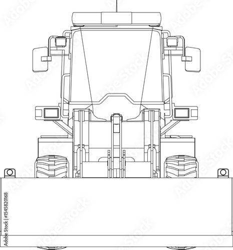 Dozer is a type of heavy equipment used for construction. Dozers are used to push, dig or pull materials such as sand, soil, rocks and others. Dozer illustration.