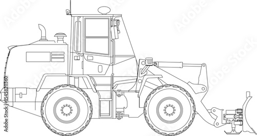 Dozer is a type of heavy equipment used for construction. Dozers are used to push, dig or pull materials such as sand, soil, rocks and others. Dozer illustration.