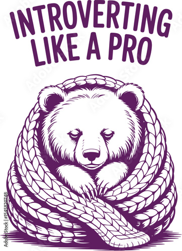 Introverting Like a Pro A Cozy Bear Illustration
