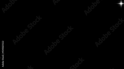Glowing star explosion animation on the dark background