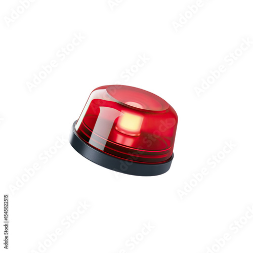 Red emergency light siren rotating beacon for ambulance police fire truck and security alarm system use case