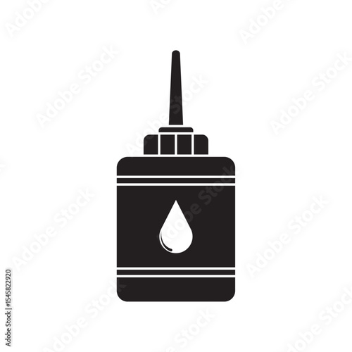 engine oil lubricant bottle flat icon vector