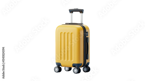 Yellow rolling luggage suitcase carry on travel bag for vacation business trip 9 wheels 360 spinner 100 characters
